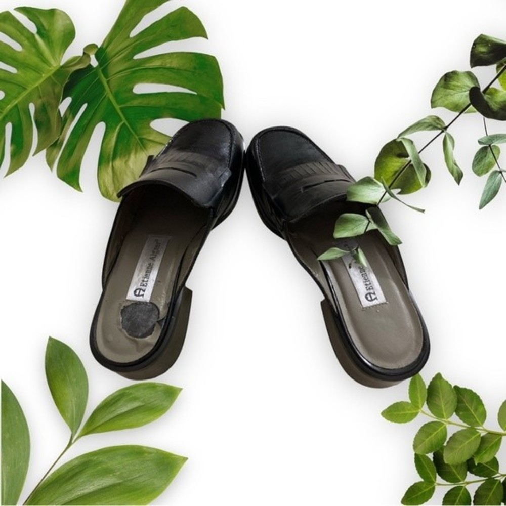 Etienne Aigner ANNE leather Sandal Sz.7M EUC